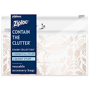 【中古】【輸入品・未使用】Ziploc ジップロック ブランド チャームコレクション 10枚 エッセンシャル5枚 スキニー5枚 アクセサリーバッグ 10枚 10枚｜スカイマーケットプラス