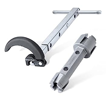 【中古】【インポート品・未当て嵌める】DURATECH 10in~17in 伸縮式シンク鍵 7/8in~2-1/2inのジョー \u0026 湯ぶね水抜きリムーバーレンチ 軽銀アロイ水抜き取りはらいツー