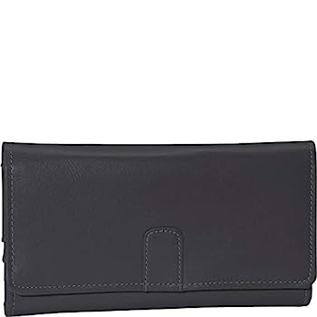 【中古】【輸入品・未使用】Piel 2600-BLK Ladies Clutch Wallets - Black
