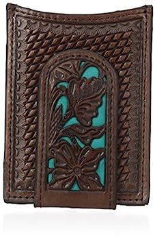 【中古】【輸入品・未使用】Nocona Belt N5426527 Floral Inlay Money Clip, Blue - One Size