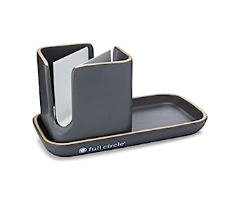 【中古】【インポート品・未当てはめる】フルサークルスタッシュ セラミックシンクキャディ 薄墨色と白いこと