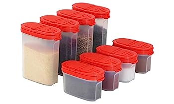 【中古】【インポート品・未当て嵌める】せつ然たる可塑性物質まっ四角空Spice記憶装置入れものwith Lid Set/8