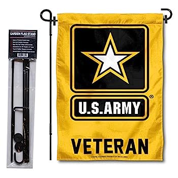 【中古】【輸入品・未使用】Army Black Knights Veteran Garden Flag withスタンドホルダー