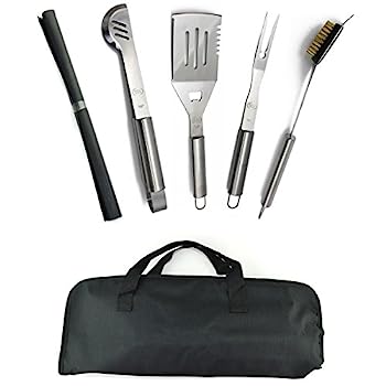 【中古】【インポート品・未当て嵌める】Valdo Home ステンレス鋼スチール写真BBQ食べ物屋物の具書き割り ? 5天下太平 グリルツールアクセサリー 丸焼き一揃いの道具 キャリーバッグとケイ素樹脂BBQマ