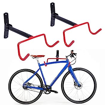 【中古】【輸入品・未使用】Auwey 自転車壁掛けハンガー 自転車屋内収納ラック 折りたたみ式自転車フック ガレージ/自転車/壁ホルダー用 2個セット｜スカイマーケットプラス