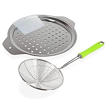 【中古】【輸入品・未使用】Tahanson ステンレススチール ドイツ製 Spaetzle スイス ノープフル ダンプリング エッグヌードルメーカー 蓋 ワイヤーフードスキマーとスクレー