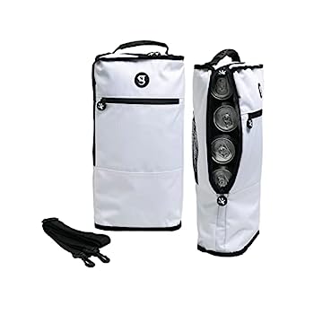 【中古】【輸入品・未使用】geckobrands Verticool クーラー ? 缶9本またはワインボトル2本を収納 ? ほとんどのゴルフバッグにフィット ? ホワイト/ブラック