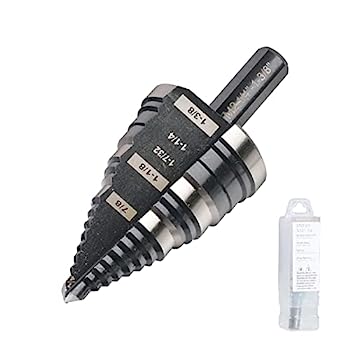 【中古】【インポート品・未当て嵌める】Jerax tools 1/4~1-3/8in ステップドリルビット 引っ切り無い溝付き添い人 ダブルフルーテッド M2 弾丸道路スチールドリルビット 穴開け用 ステンレス鋼 銅