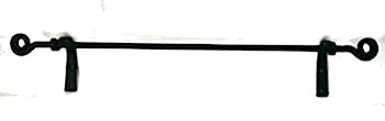 【中古】【インポート品・未当て嵌める】Wrought Iron Towel Bar Scroll Ends Small Amish Made by Amish