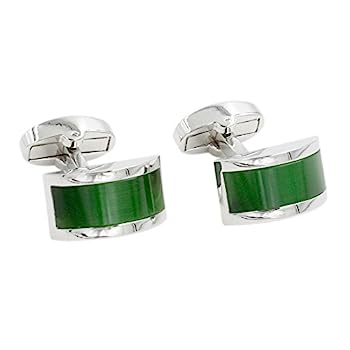 【中古】【輸入品・未使用】エメラルドグリーンストーンカフリンクス| 5年間の保証|エメラルド結婚記念日|カフリンクス