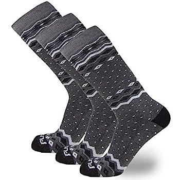 【中古】【輸入品・未使用】Pure Athlete キッズ スキーソックス ? 暖かいスキー スノーボードソックス 男の子と女の子向け メリノウール (3組 ? ブラック/グレー S/M)