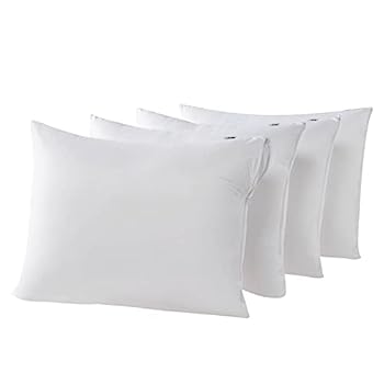 【中古】【インポート品・未当てはめる】Kingnex 鳥毛校正刷り雨合羽枕プロテクター ジッパー付き添い人 キングサイズ 4個風呂敷き包み