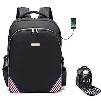 【中古】【輸入品・未使用】NIHANEH バーバー ブックバッグ バリカンと用品 ヘアスタイリストバッグ 旅行用バックパックケース バーバーバー ツール収納 USBとPU付き, レッ 17,241円