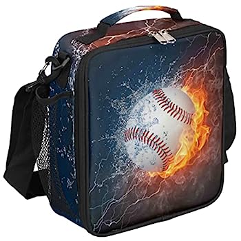 【中古】【輸入品・未使用】スポーツ 野球ボール 火 防水 ランチボックス クーラーバッグ ショルダーストラップ付き 漏れ防止 保温 食事 トートキット レディース 男の子 女 9,775円