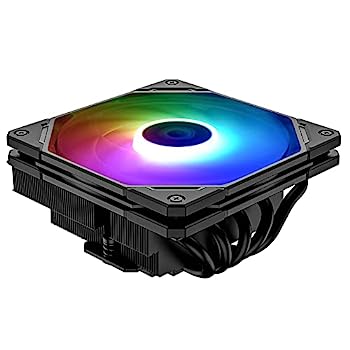 【中古】【インポート品・未当て嵌める】ID-COOLING IS-55 ARGB 中央処理装置冷房装置 ロープロファイル 高さ57粍 中央処理装置大気圏冷房装置 ARGB 5 ヒートパイプ 120x120x15粍 か細い気違い 中央処理装置気違い Int