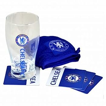【中古】【輸入品・未使用】Chelsea FC Pint Glass Mini Bar Set
