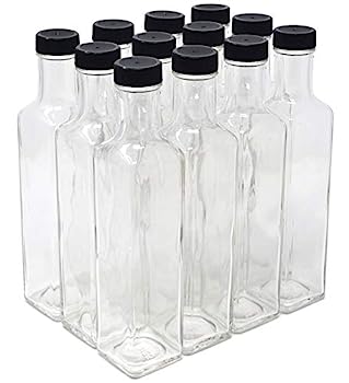 【中古】【輸入品・未使用】Clear Glass Quadra Bottles, 250ml (8.5 Fl Oz) - Case of 12 by nicebottles