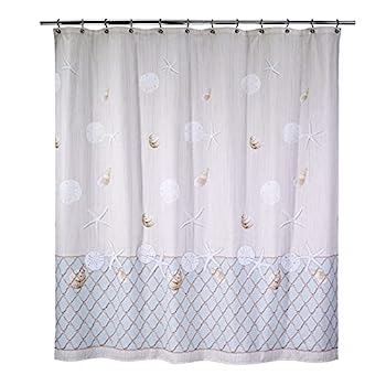 【中古】【インポート品・未当て嵌める】Avanti Home シーグラスコレクション 砂浜主題メロディ シャワー引き幕
