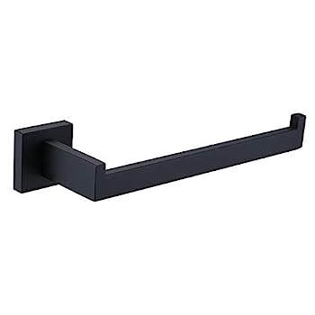 【中古】【輸入品・未使用】ShileトイレバスルームアクセサリーセットSus 304ステンレススチールモダン正方形壁マウント Towel ring ブラック