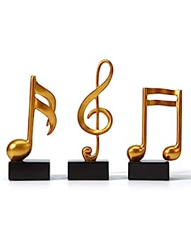 【中古】【輸入品・未使用】ホームベリー19センチメートルポリレジン音楽ノート彫刻音楽ノート置物音楽ノート像音楽記号置物手作りクラフトゴールド家の装飾セット3|スカイマーケットプラス