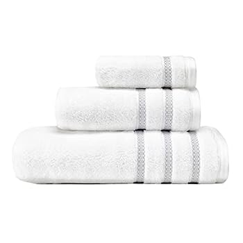 【中古】【輸入品・未使用】Vera Wang | Trellis Collection | 100%コットン ソフトで豪華 モダンなドビーデザイン 吸収性 色あせ防止 糸くずの出ないバスタオルセット 3点