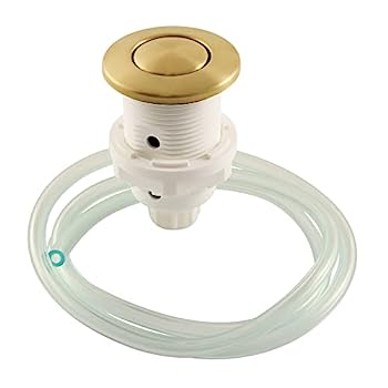【中古】【インポート品・未当て嵌める】Kingston Brass KA317 トリムスケープ ディスポーザル エアスイッチボタン 無光沢金管楽器