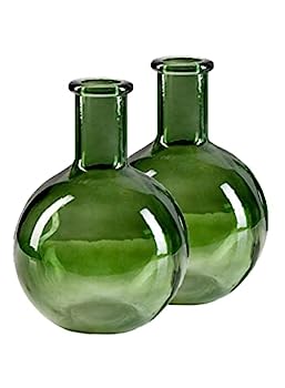 【中古】【輸入品・未使用】Serene Spaces Living ボトルネック電球 ガラス花瓶 ヴィンテージラウンドフラワー花瓶 コンソールテーブル 棚 リビングルーム バスルーム オフ