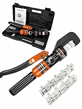 【中古】【インポート品・未当て嵌める】AMZCNC 油圧ケーブルラグクリンパー 8 US TON 12 AWG - 00 (2/0) 灯し火端子ケーブルワイヤツールキット ダイ9個付き添い人 (圧着物の具)