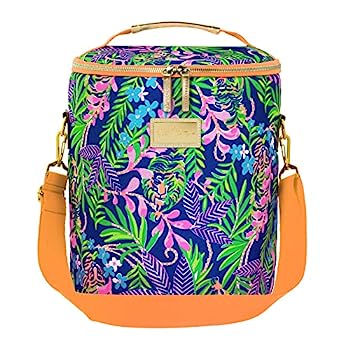 【中古】【インポート品・未当て嵌める】Lilly Pulitzer 断熱ソフトビーチクーラー 合わせる能力のある/取りはらい能力のあるな同盟罷工さあ美とダブルファスナー開閉付き添い人、