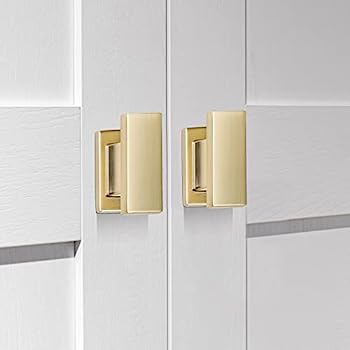 【中古】【輸入品・未使用】VEHCIL 正方形キャビネットノブ 20個パック シングルホール つや消し真鍮 キャビネットハンドル ハードウェア キッチン 食器棚 クローゼット バ