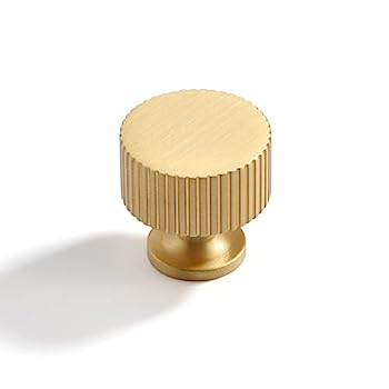 【中古】【輸入品・未使用】dairazan つや消しゴールド 引き出しキャビネットノブ - 5個パック ソリッドブラスハンドル金具 ドレッサー/キッチン/寝室/バスルーム用 (ランタ
