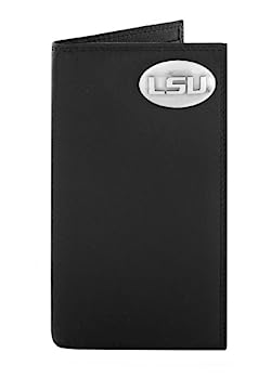 【中古】【輸入品・未使用】(One Size, Black) - NCAA Lsu Tigers Pebble Grain Leather Roper Concho Wallet
