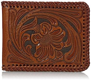 【中古】【インポート品・未当て嵌める】Nocona Belt N5421008 Floral Whip Bi-Fold Wallet, Tan - One Size