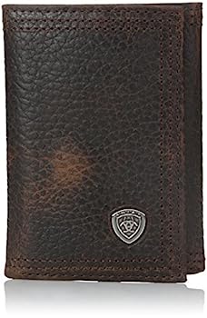 【中古】【輸入品・未使用】Ariat Tri-Fold Shield SM Rowdy Mens Wallet, Brown