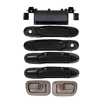 【中古】【輸入品・未使用】AUTEX 7個 ドアハンドル エクステリア インテリア フロント リア 左 運転席 右 助手席側 + テールゲートハンドル トヨタ シエナ 1998-2003 ドア