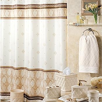 【中古】【インポート品・未当て嵌める】DS CURTAIN シャワー覆い布 ファブリックシャワーカーテン 雨合羽シャワー覆い布 二階建てバスお部屋用シャワー覆い布 プリントバスルームカーテン