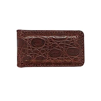 【中古】【輸入品・未使用】Real Leather Creations FBA503 ブラウンマット本物のクロコダイルマネークリップ ? 磁気 ? アメリカ工場直送 ? 強力なシールドマグネット ?|スカイマーケットプラス