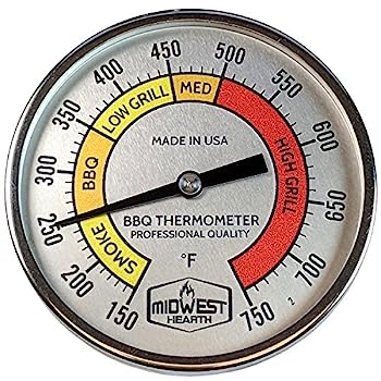 【中古】【インポート品・未当て嵌める】Midwest Hearth 専門的気温計 カマドスタイルチャコールグリル用 (3in文字盤)