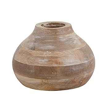 【中古】【インポート品・未当て嵌める】飾り気の無いな木製莟花立て 時刻表用かざり付ける真っただ中天下太平、7 1/2in