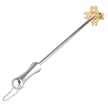 【中古】【輸入品・未使用】BBQグリルクリーナー ホットグレート用 ? グリルの専門家向け ? 真鍮製 毛のないグリルスクレーパー 長さ17インチのハンドル付き 磁器やテフロ