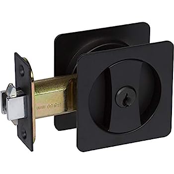 【中古】【輸入品・未使用】Delaney Hardware 370004 ブラック コンテンポラリー エントリー スクエアポケットロック