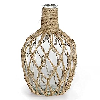 【中古】【インポート品・未当て嵌める】MDLUU ガラスジャグ 紐付き 高さ10in 御花花立て 荷縄サイバー空間付き添い人 かざり付ける瓶花立て 晩ご飯御部屋 臥し所 2階建てバス御部屋 炉棚