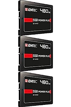 【中古】【インポート品・未当て嵌める】Emtec 480GB X150 Power Plus 3D NAND 2.5in SATA III 内蔵ソリッドステート運転 (SSD) ECSSD480GX150 (3個容器に並べる) PCパーツ-パソコン・周辺機器