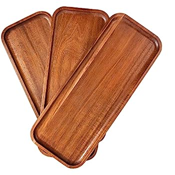 【中古】【輸入品・未使用】ソリッドアカシア木製サービングトレイ パーティー用 (14 x 5.5インチ) 長方形木製大皿 リキュタリー フィンガーフード 前菜 チーズボード用 13,936円
