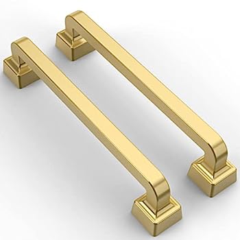 【中古】【インポート品・未当て嵌める】KNOKLOCK キッチンキャビネットハンドル 10個容器に並べる 5in (128粍) マットシャンパンゴールド 収納家具手持ち部分 勝手もと収納家具金具
