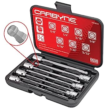 【中古】【輸入品・未使用】CARBYNE SAE ボールエンド エクストラロング六角 (アレン) ビットソケットセット - 7個 (1/8インチから3/8インチサイズ)、3/8インチドライブ、S2
