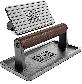 【中古】【輸入品・未使用】Soho グリル用ギフト BBQ鋳鉄グリルプレス スマッシュバーガー/ハンバーガー/肉/ベーコン用 (2.6ポンド) 木製ハンドル付き クリスマス/誕生日に