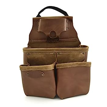 【中古】【輸入品・未使用】Style N Craft Heavy Duty Tan Top Grain Leather 9 Pocket Nail and Tool Pouch