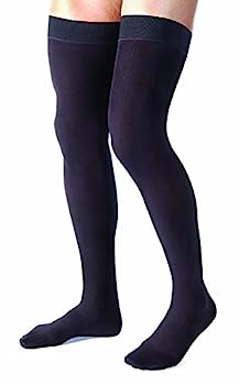 【中古】【輸入品・未使用】Jobst For Men Thigh High 15-20mmHg Ribbed Closed Toe, M, Black by Jobst