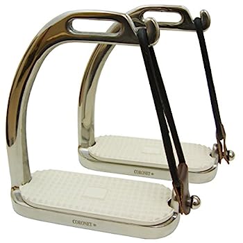 【中古】【輸入品・未使用】Coronet Fillis Peacock Safety Stirup Irons パッド付き 4 1/4-Inch｜スカイマーケットプラス